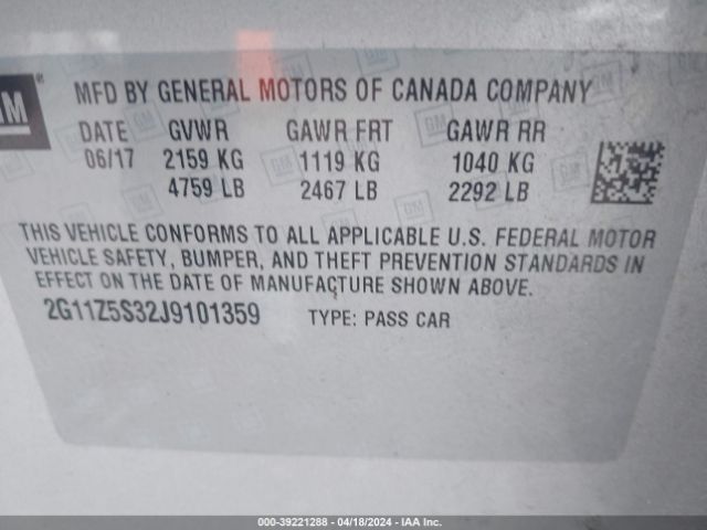 2G11Z5S32J9101359 Chevrolet IMPALA LS