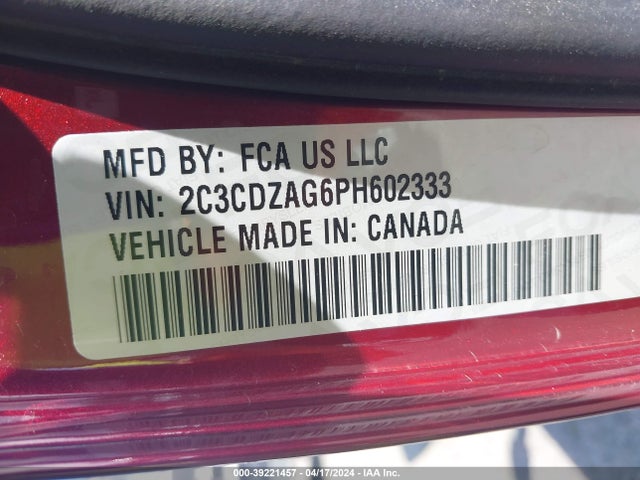 Dodge Challenger Sxt 2023 2C3CDZAG6PH602333 Image 9