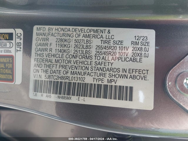 Acura Rdx A-spec Advance Package 2024 5J8TC2H86RL013102 Image 9