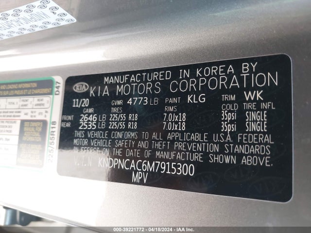 KIA Sportage Ex 2021 KNDPNCAC6M7915300 Image 9