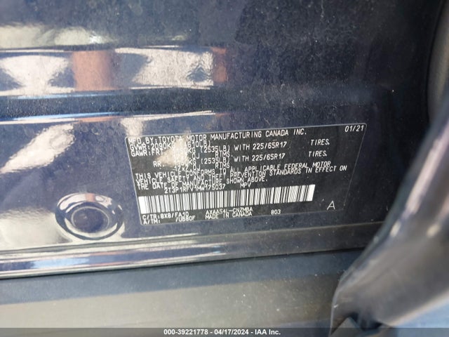 Toyota Rav4 Xle 2021 2T3P1RFV1MW175037 Image 9