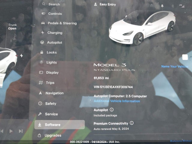 Tesla Model 3 Long Range/mid Range/standard Range/standard Range Plus 2019 5YJ3E1EAXKF309744 Image 7