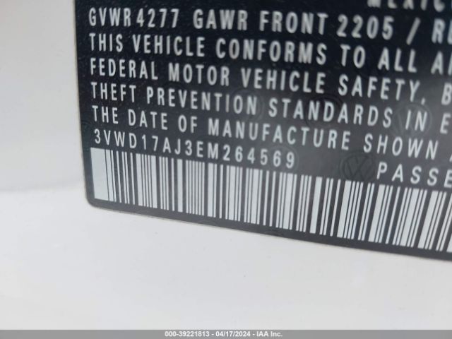 3VWD17AJ3EM264569 Volkswagen Jetta 1.8t Se