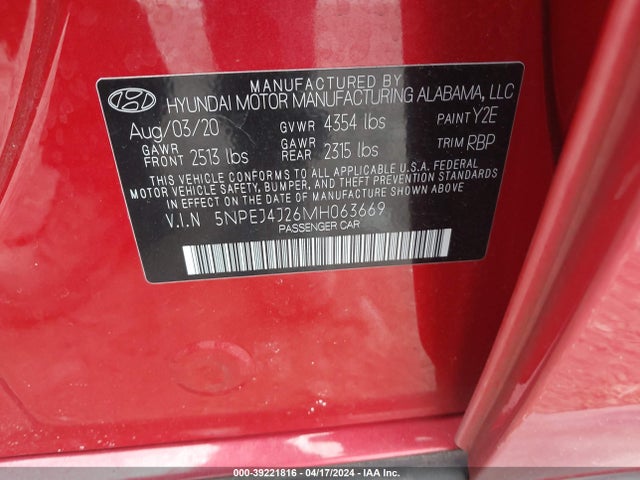 Hyundai Sonata Sel Plus 2021 5NPEJ4J26MH063669 Image 9