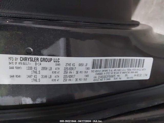 Dodge Grand Caravan Se 2015 2C4RDGBG3FR509075 Image 9