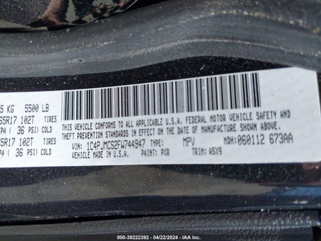 1C4PJMCS2FW744947 Jeep Cherokee Latitude