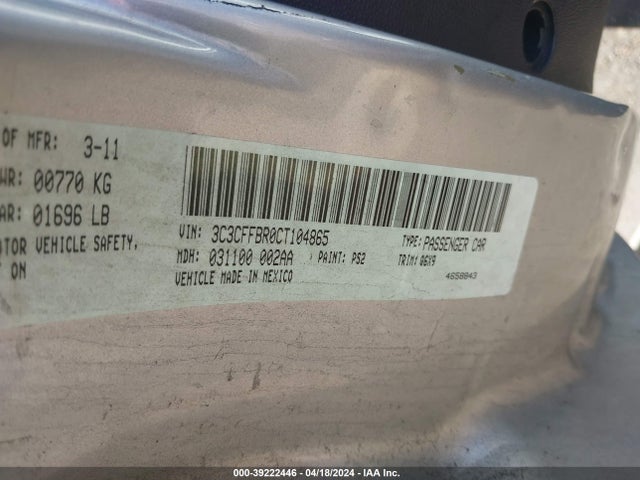 2012 FIAT 500 3C3CFFBR0CT104865 Photo 8