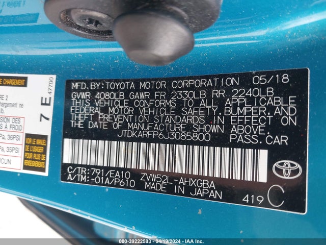 Toyota Prius Prime Advanced 2018 JTDKARFP6J3085800 Image 9