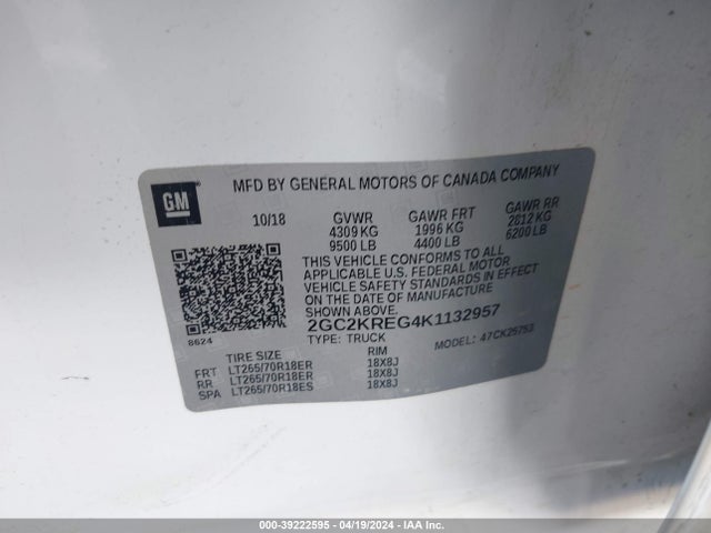 Chevrolet Silverado 2500hd Wt 2019 2GC2KREG4K1132957 Image 9