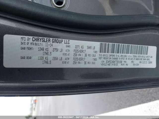 3C4PDCABXFT591938 Dodge Journey American Value Pkg