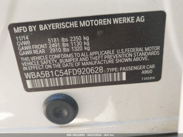 WBA5B1C54FD920628 BMW 535i