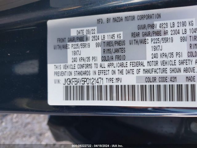 JM3KFBAY5P0121471 Mazda Cx-5 2.5 Turbo