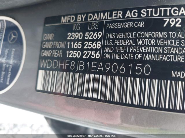 WDDHF8JB1EA906150 Mercedes-Benz E 350 4matic