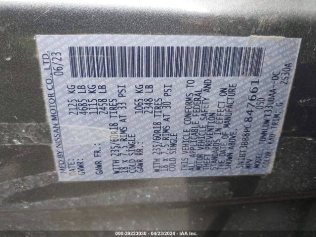 5N1BT3BB8PC847661 Nissan Rogue Sv Intelligent Awd