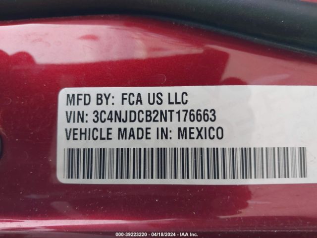 3C4NJDCB2NT176663 Jeep Compass High Altitude 4x4