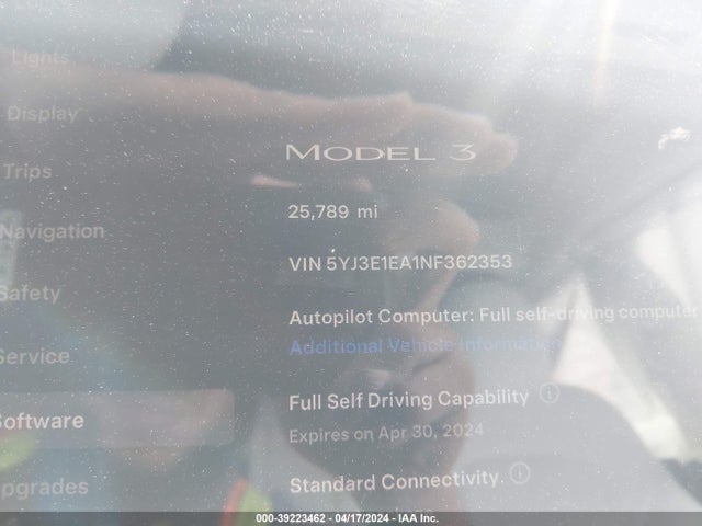Tesla Model 3 Rear-wheel Drive 2022 5YJ3E1EA1NF362353 Image 15