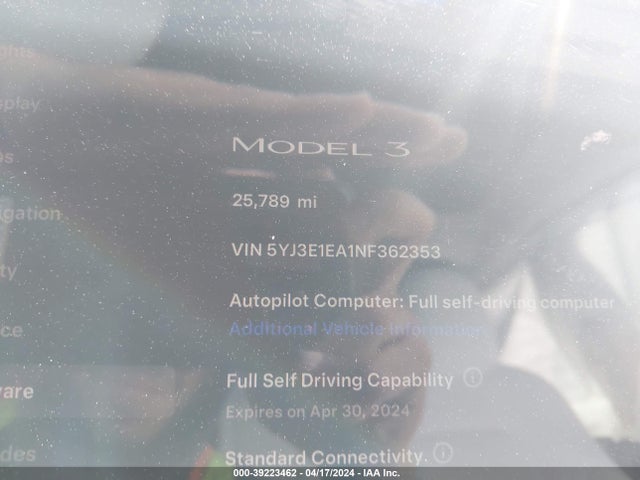 Tesla Model 3 Rear-wheel Drive 2022 5YJ3E1EA1NF362353 Image 7