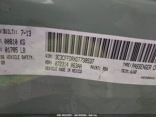 2013 FIAT 500C 3C3CFFDRXDT738537 Photo 8