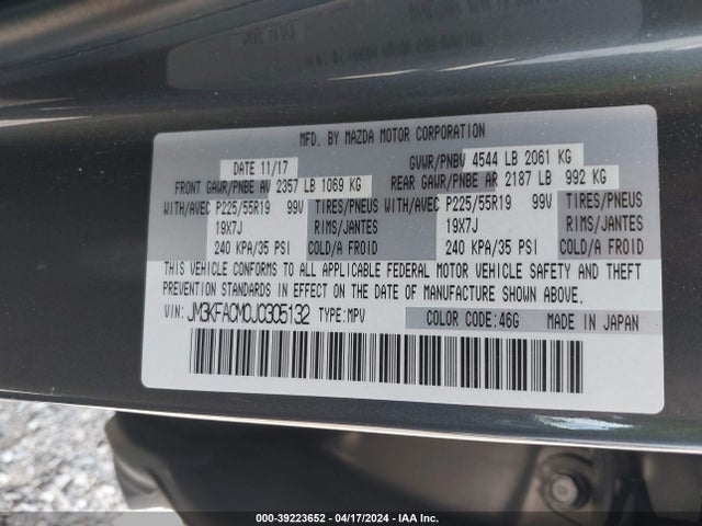Mazda Cx-5 Touring 2018 JM3KFACM0J0305132 Image 9