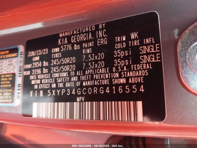 5XYP34GC0RG416554 KIA Telluride Ex