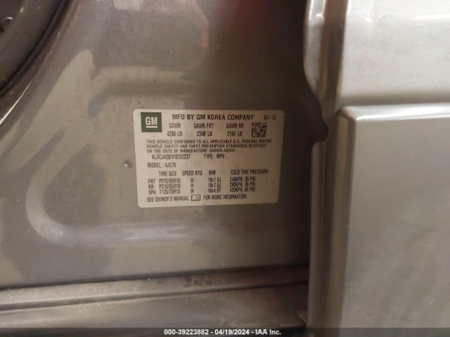 KL4CJASB1FB202237 Buick Encore