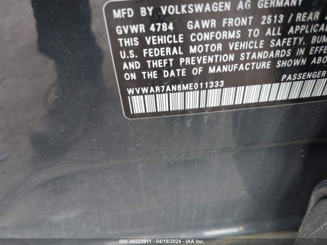 WVWAR7AN6ME011333 Volkswagen Arteon 2.0t Se