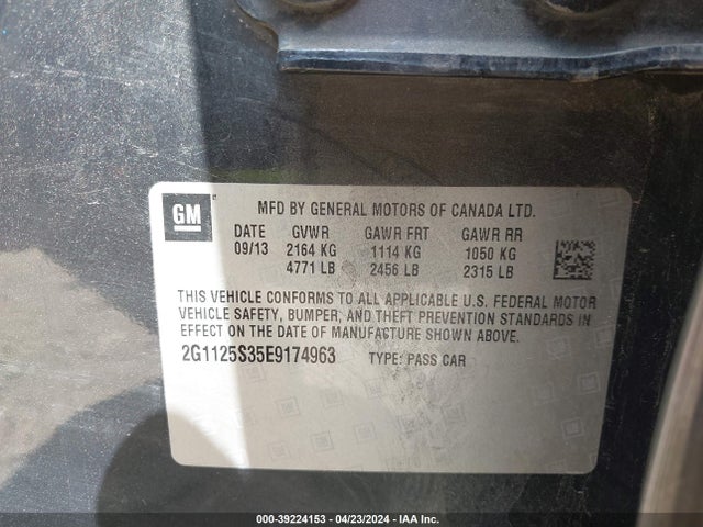 Chevrolet Impala 2lt 2014 2G1125S35E9174963 Image 9
