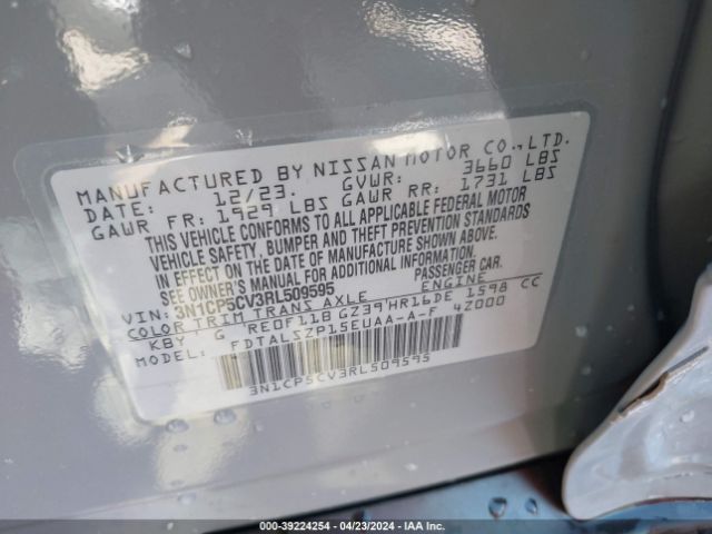 3N1CP5CV3RL509595 Nissan Kicks Sv Xtronic Cvt