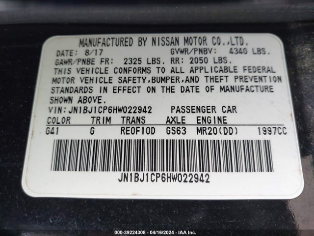 Nissan Rogue Sport Sv 2017 JN1BJ1CP6HW022942 Image 9