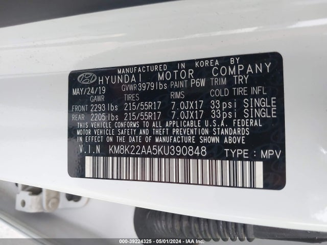 Hyundai Kona Sel 2019 KM8K22AA5KU390848 Image 9