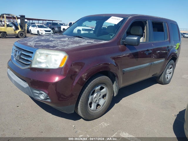 Honda PILOT LX 2014 5FNYF3H29EB022872 Image 2