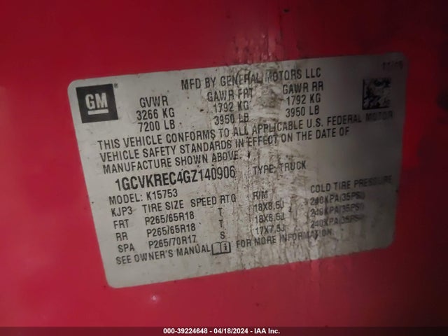 Chevrolet Silverado 1500 2lt 2016 1GCVKREC4GZ140906 Image 9
