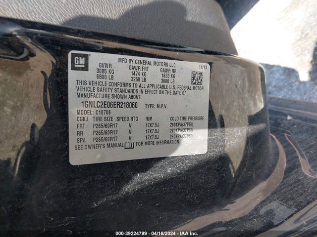 Chevrolet Tahoe Commercial Fleet 2014 1GNLC2E06ER218060 Image 9