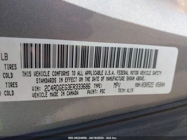2C4RDGEG3ER333686 Dodge Grand Caravan R/t