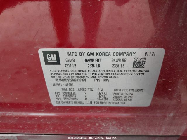2021 BUICK ENCORE GX KL4MMDS29MB138328 Photo 8