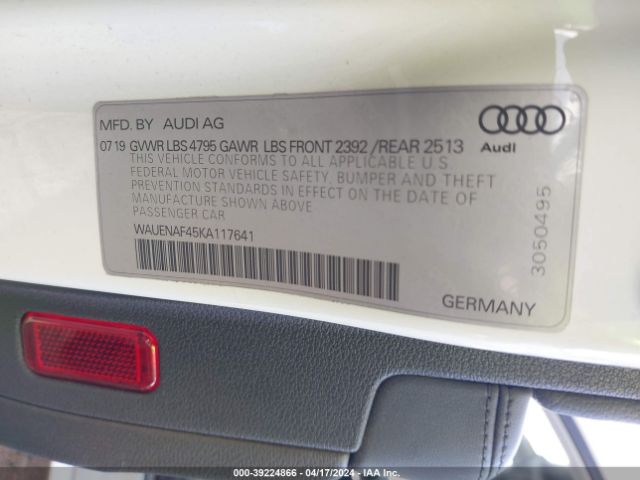 WAUENAF45KA117641 Audi A4 45 Premium