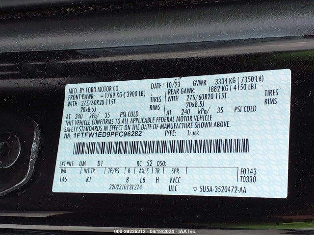 Ford F-150 King Ranch 2023 1FTFW1ED9PFC96282 Image 9