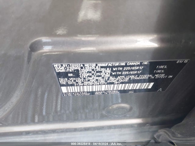 Toyota Rav4 Xle 2015 2T3RFREV6FW281272 Image 9