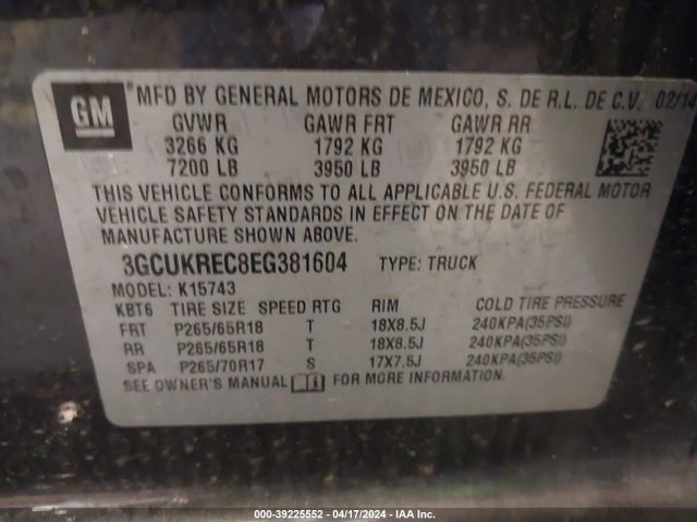 Chevrolet Silverado 1500 1lt 2014 3GCUKREC8EG381604 Image 9