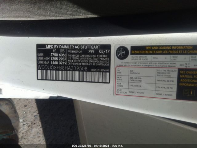 WDDUG8FB8HA339508 Mercedes-Benz S 550 4matic