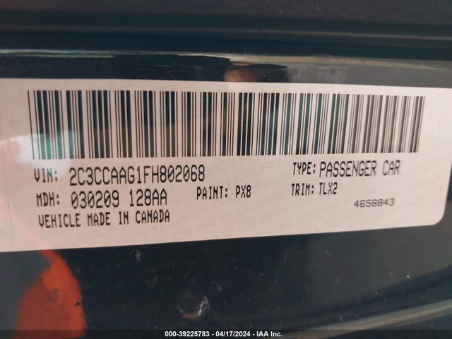Chrysler 300 Limited 2015 2C3CCAAG1FH802068 Image 9