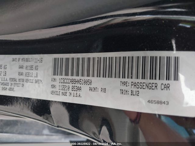 1C3CCCAB9HN510050 Chrysler 200 Limited Platinum