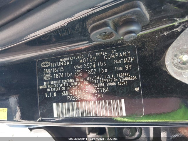 Hyundai ACCENT GLS 2015 KMHCT4AE5FU867784 Image 9