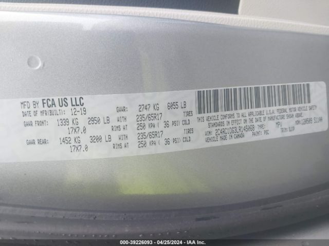 2C4RC1DG3LR145068 Chrysler Voyager Lxi