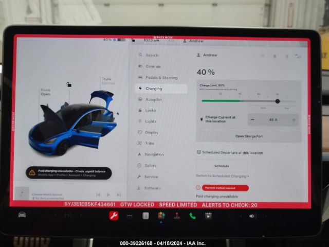5YJ3E1EB5KF434661 Tesla Model 3 Long Range/performance