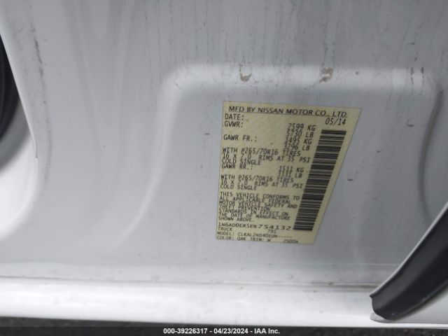 1N6AD0ER5EN754132 Nissan Frontier Sv