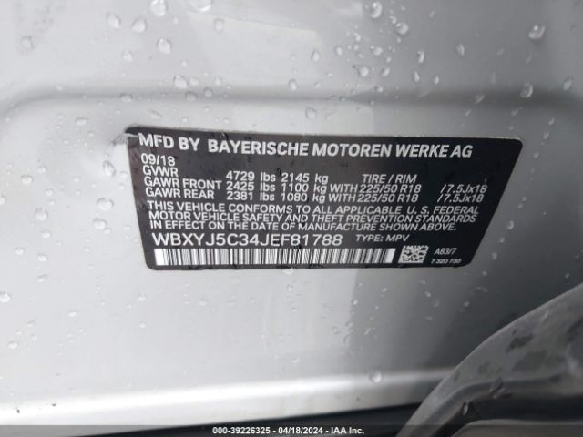 WBXYJ5C34JEF81788 BMW X2 Xdrive28i