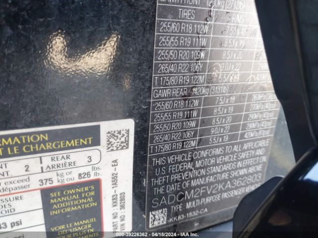 SADCM2FV2KA362803 Jaguar F-PACE S