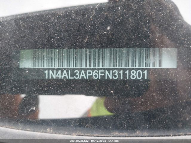 1N4AL3AP6FN311801 Nissan Altima 2.5/2.5 S/2.5 Sl/2.5 Sv