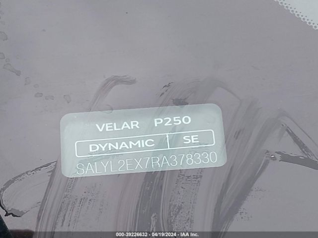 SALYL2EX7RA378330 Land Rover Range Rover Velar P250 Dynamic Se